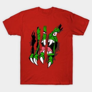 TEAR IT UP, Monster ripping through T-Shirt